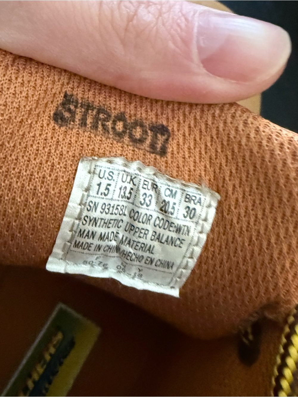Skechers Kids Wheat/Tan Lace-Up Work Boots with Yellow Accents - Picture 4 of 4